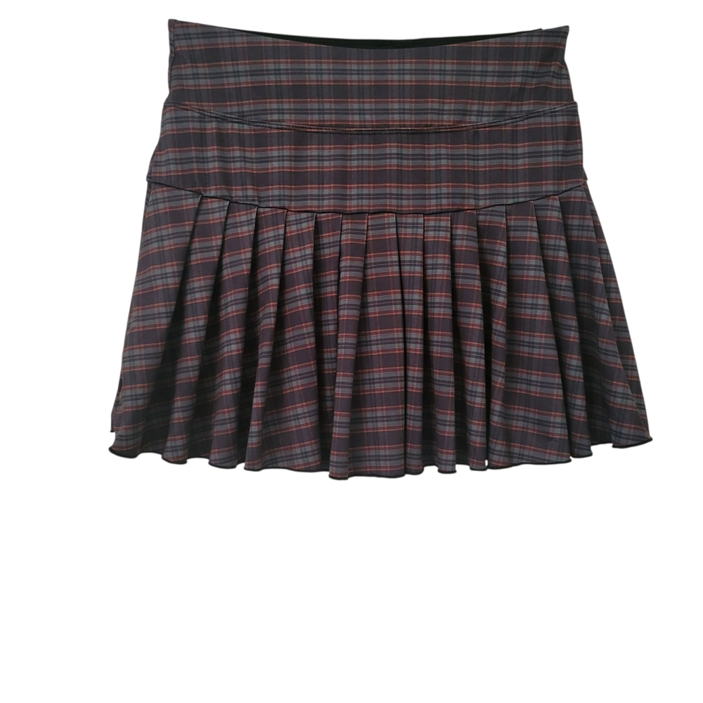 Unbranded Tartan Pleated Mini Skirt Sz XS